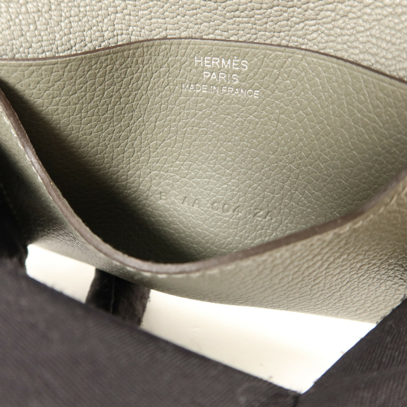 HERMES Evercolor皮革R.M.S Card Holder卡片套Gris Meyer-6