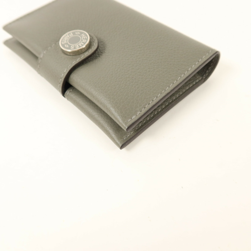 HERMES Evercolor皮革R.M.S Card Holder卡片套Gris Meyer-10
