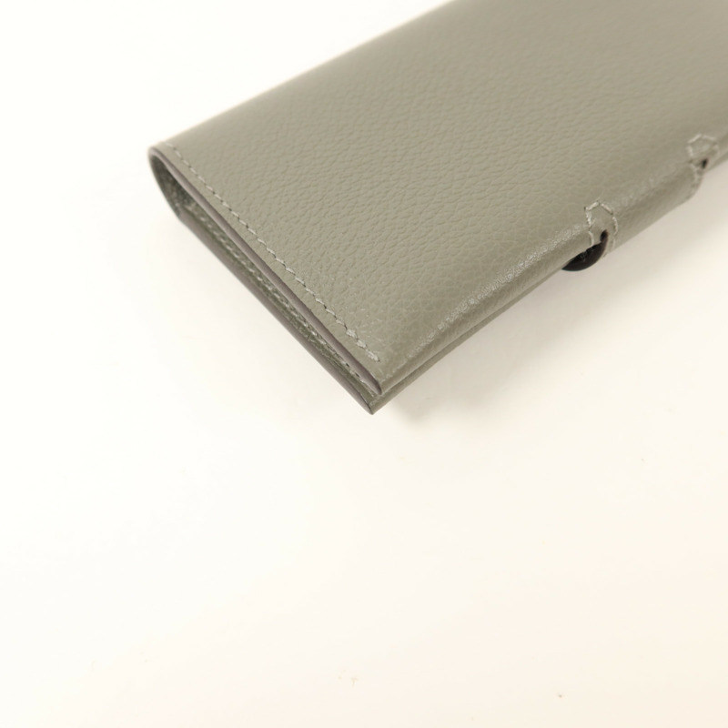 HERMES Evercolor皮革R.M.S Card Holder卡片套Gris Meyer-12