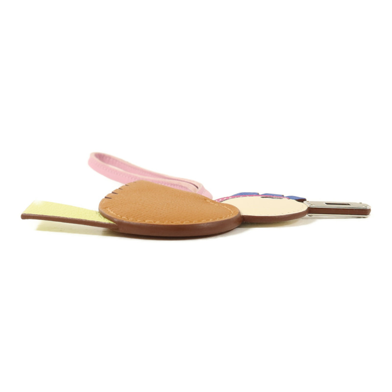 HERMES Epsom/Mysore/Milo/Swift皮革Birdy Charm掛飾Nata/Gold/Jaune Bourgeon/Bleu Electrique/Tosca/Mauve Sylvestre-2