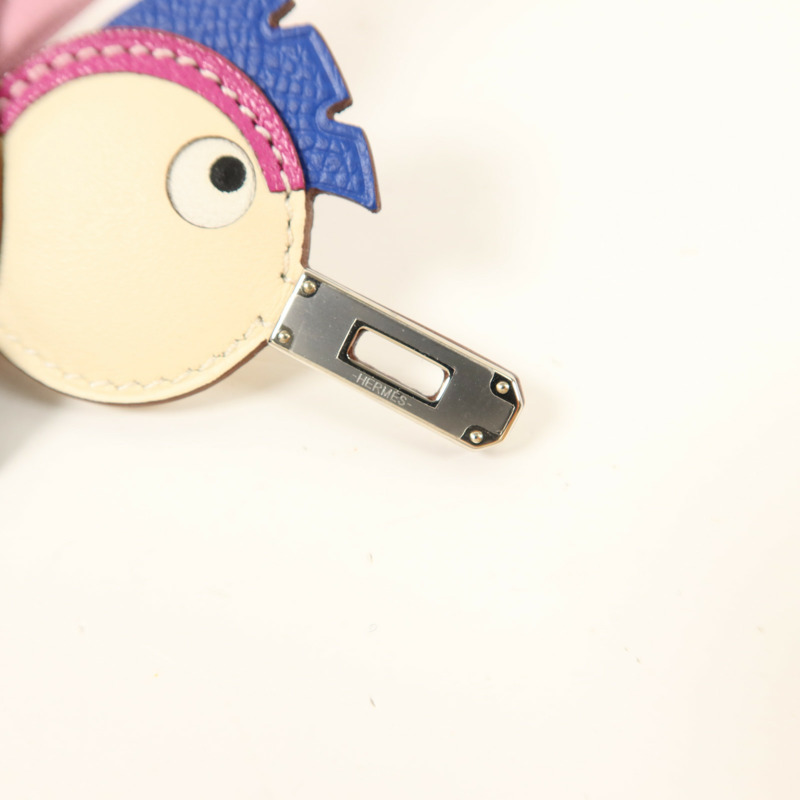 HERMES Epsom/Mysore/Milo/Swift皮革Birdy Charm掛飾Nata/Gold/Jaune Bourgeon/Bleu Electrique/Tosca/Mauve Sylvestre-6
