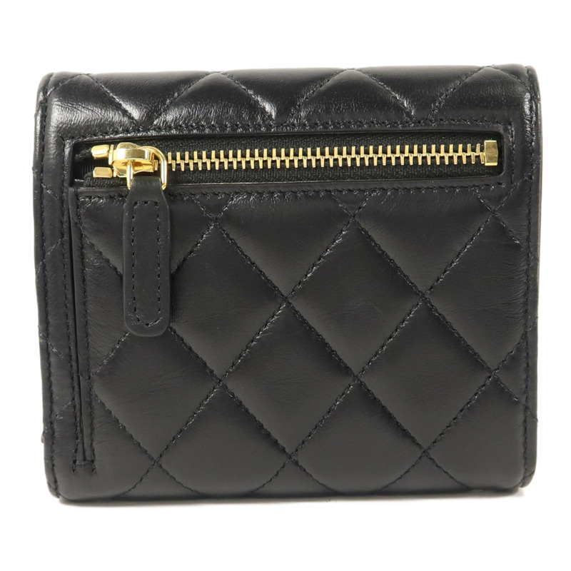 CHANEL 羊皮皮革Classic Small Flap Wallet錢包-1