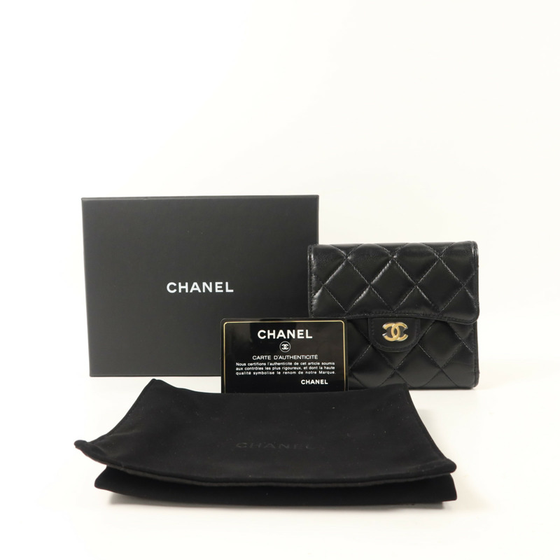 CHANEL 羊皮皮革Classic Small Flap Wallet錢包-10
