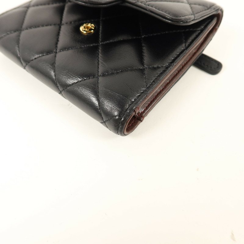CHANEL 羊皮皮革Classic Small Flap Wallet錢包-12