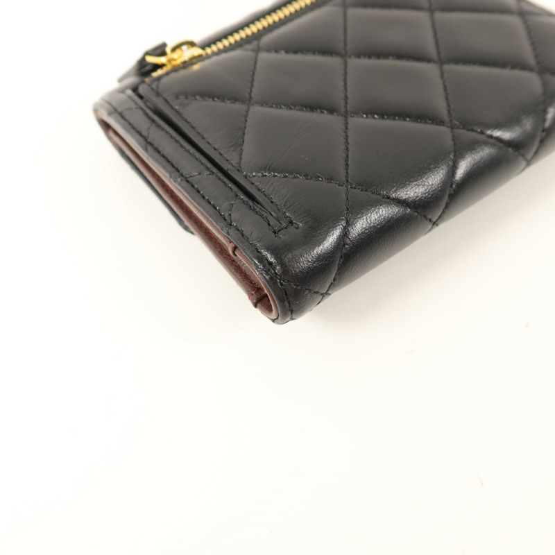 CHANEL 羊皮皮革Classic Small Flap Wallet錢包-15