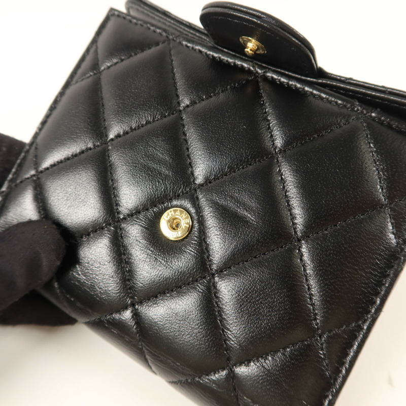 CHANEL 羊皮皮革Classic Small Flap Wallet錢包-18