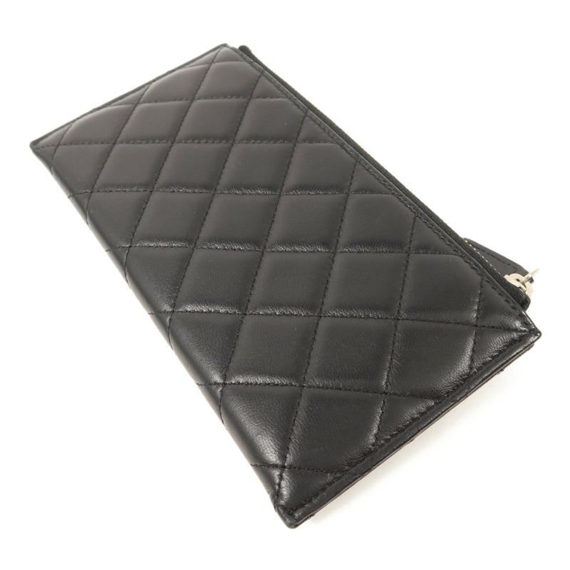 CHANEL 羊皮皮革Zipper Long Wallet長錢包-3