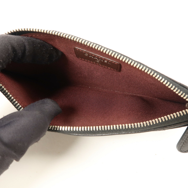 CHANEL 羊皮皮革Zipper Long Wallet長錢包-4