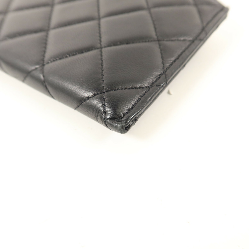 CHANEL 羊皮皮革Zipper Long Wallet長錢包-12