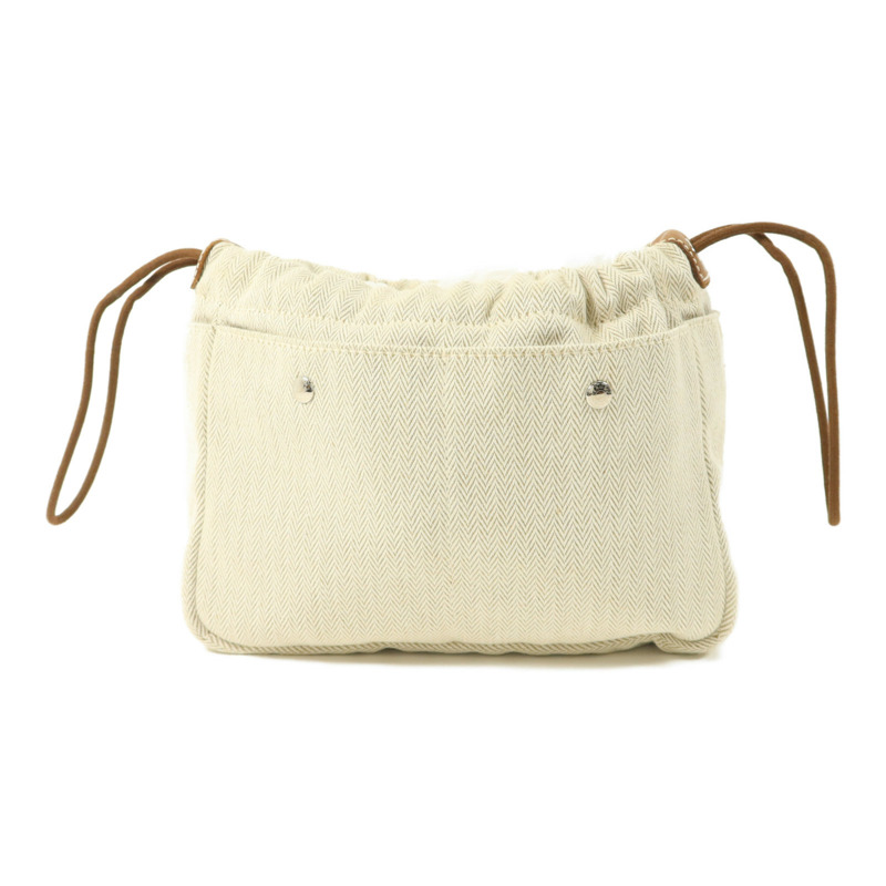 HERMES 帆布/Barenia皮革Fourbi 20 Pouch手拿包Naturel/Fauve-1