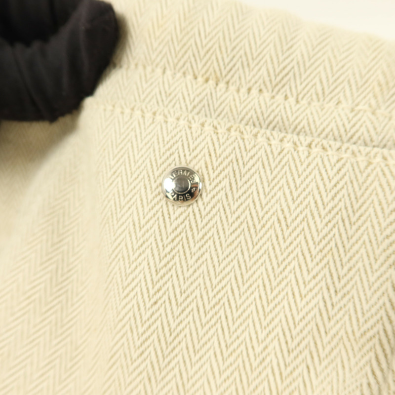 HERMES 帆布/Barenia皮革Fourbi 20 Pouch手拿包Naturel/Fauve-8