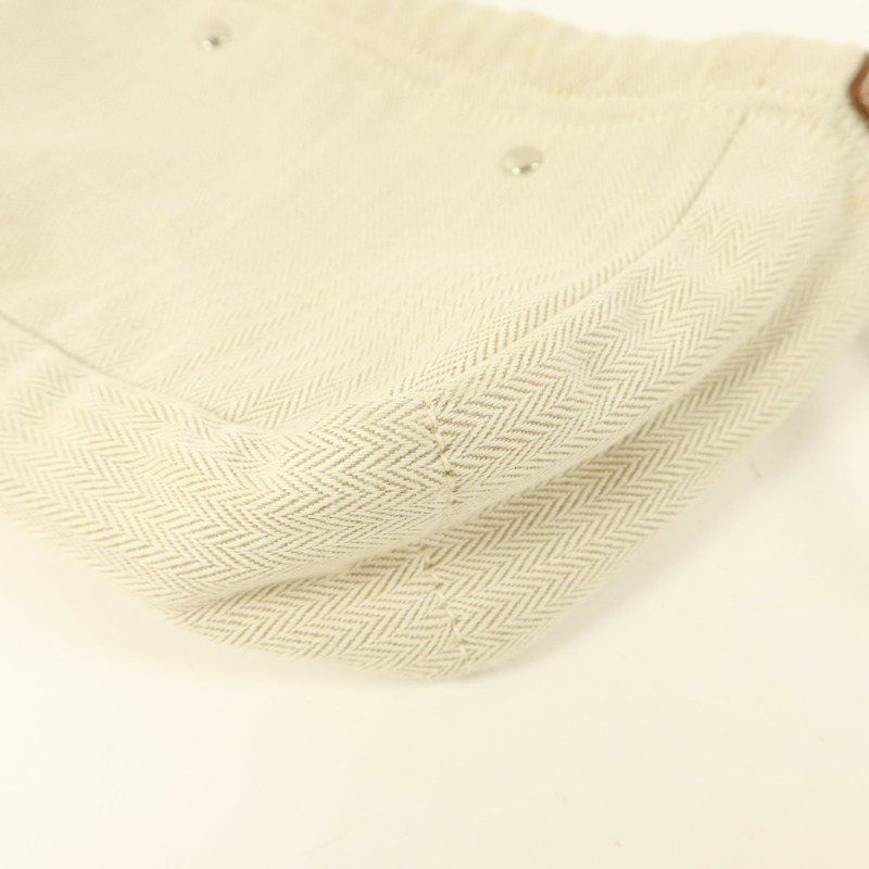 HERMES 帆布/Barenia皮革Fourbi 20 Pouch手拿包Naturel/Fauve-9