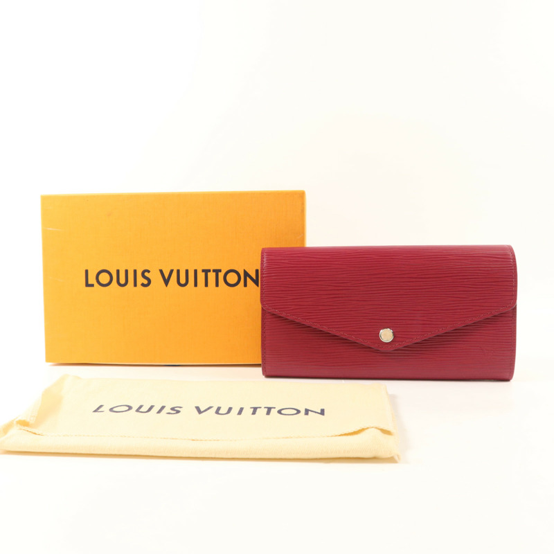 LOUIS VUITTON Epi Portefeuille Sarah Long wallet長錢包-9