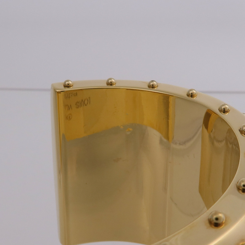 LOUIS VUITTON Monogram/金屬Wild LV Cuff M手鐲-6