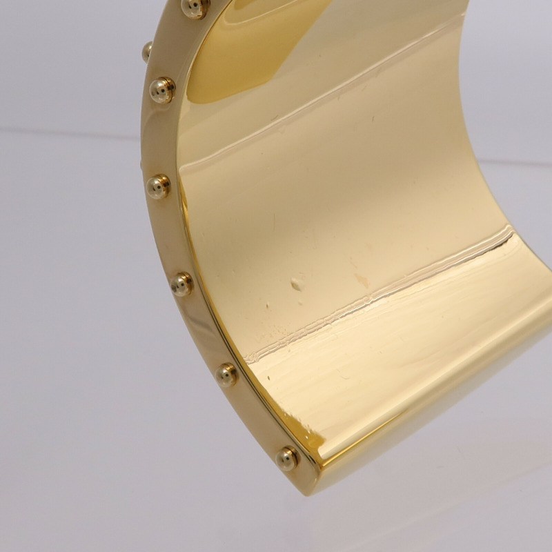 LOUIS VUITTON Monogram/金屬Wild LV Cuff M手鐲-7