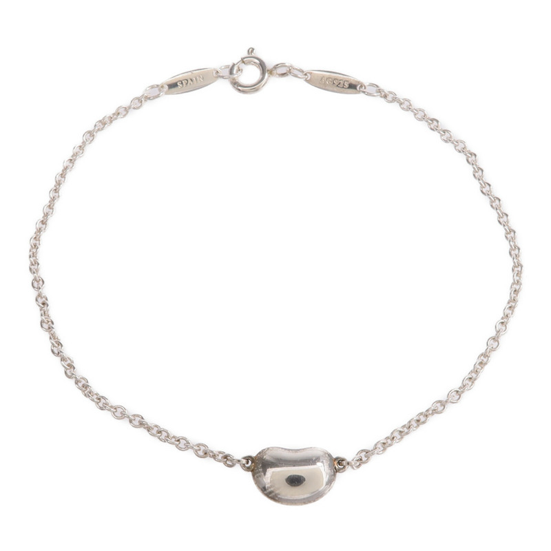 TIFFANY＆CO 925純銀Elsa Peretti Bean Design Bracelet手鏈-3