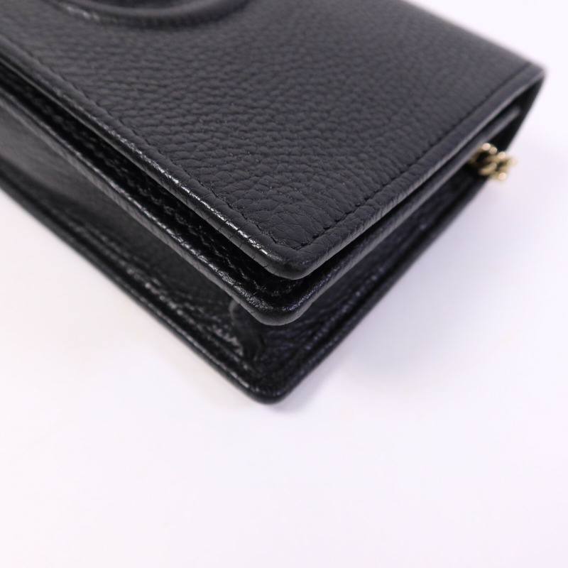 GUCCI 牛皮皮革Wallet On Chain金扣肩背袋-9