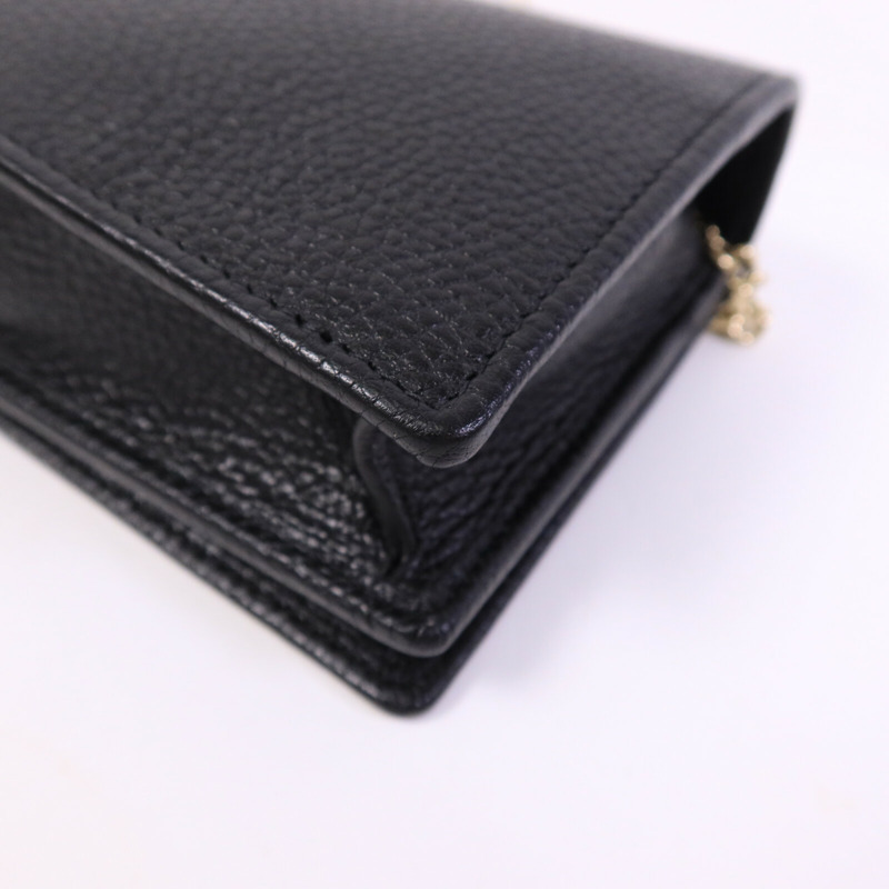 GUCCI 牛皮皮革Wallet On Chain金扣肩背袋-11