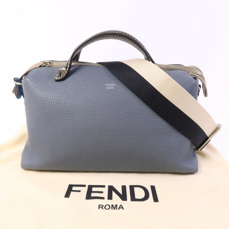 FENDI 牛皮皮革By The Way銀扣手挽肩背兩用袋-9