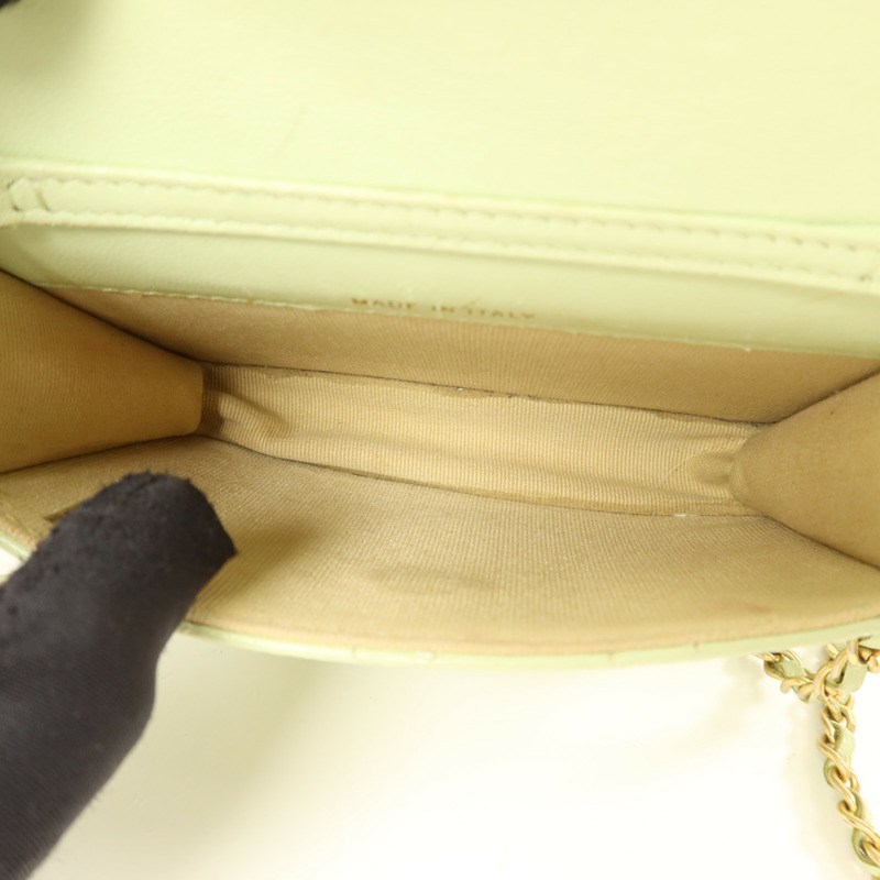 CHANEL 羊皮皮革Pearl Crush Mini Flap Bag鏈帶肩背袋-4