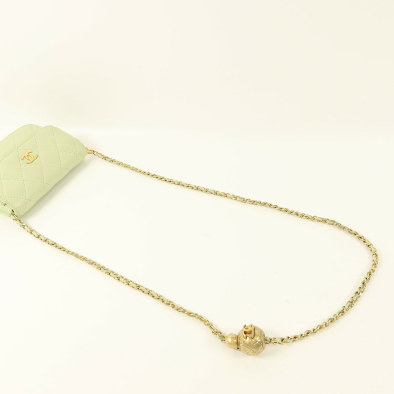 CHANEL 羊皮皮革Pearl Crush Mini Flap Bag鏈帶肩背袋-8