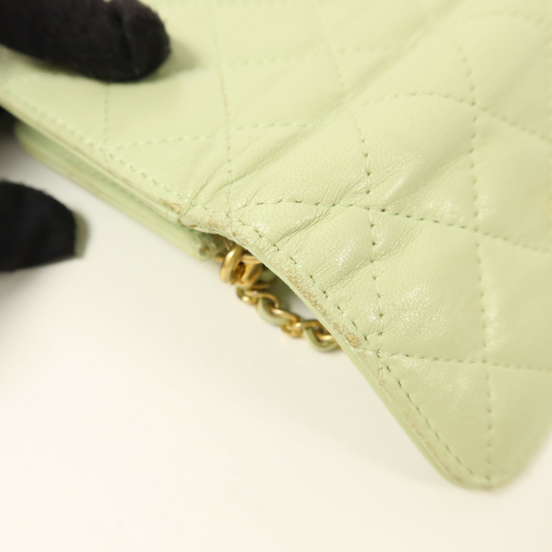 CHANEL 羊皮皮革Pearl Crush Mini Flap Bag鏈帶肩背袋-19