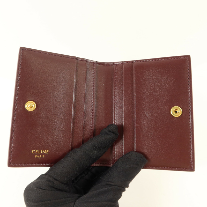 CELINE 牛皮皮革Triomphe Card Holder卡片套-4