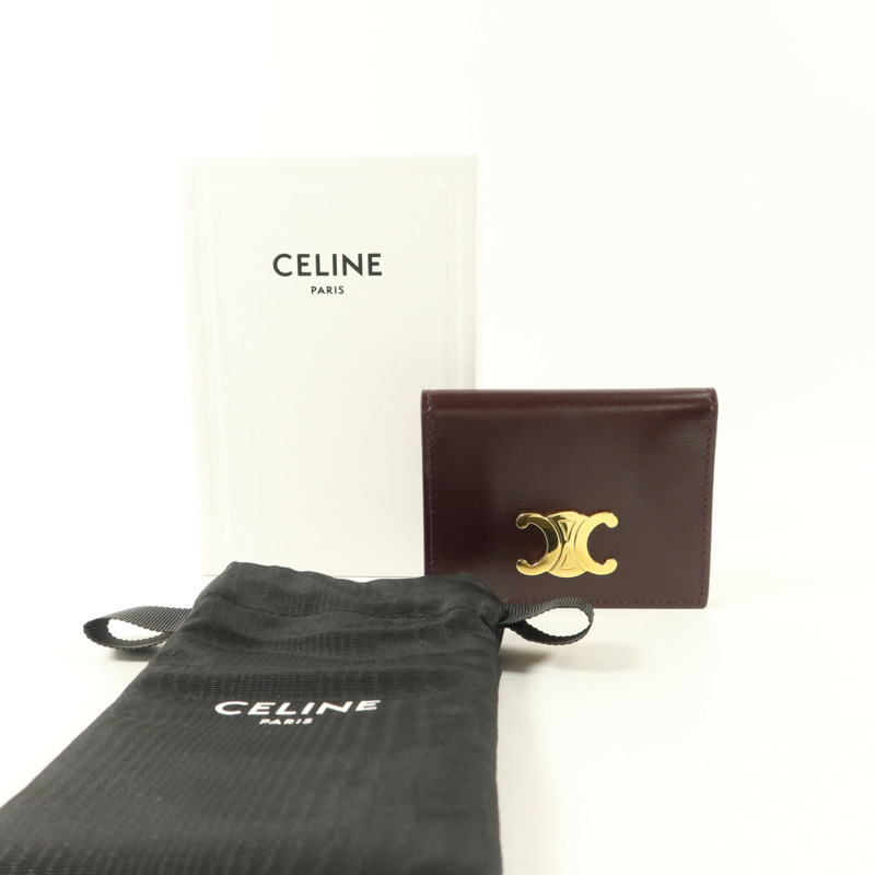 CELINE 牛皮皮革Triomphe Card Holder卡片套-9