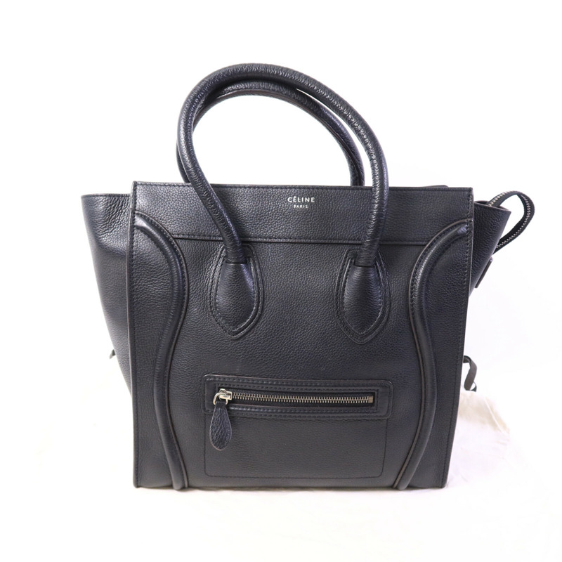 CELINE 牛皮皮革Mini Luggage手挽袋-9