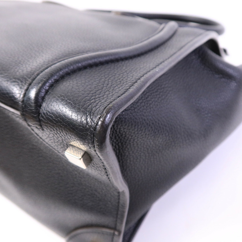 CELINE 牛皮皮革Mini Luggage手挽袋-12