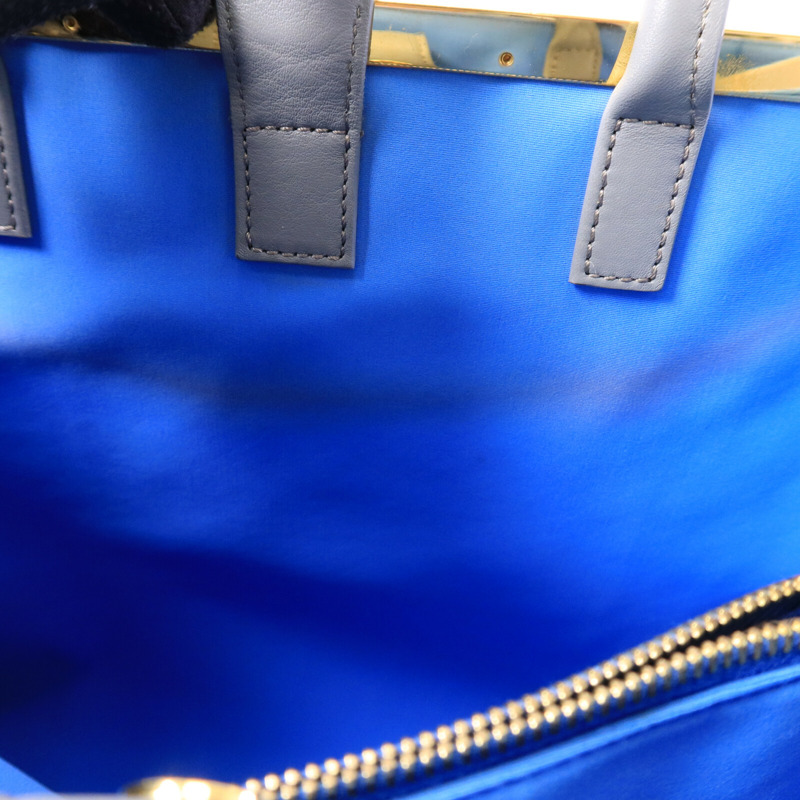 FENDI 帆布Hand Bag金扣手挽肩背兩用袋-5