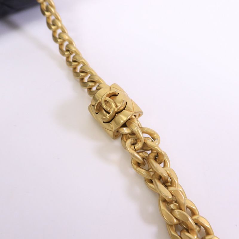 CHANEL 羊皮皮革Chain Shoulder Bag肩背袋-6