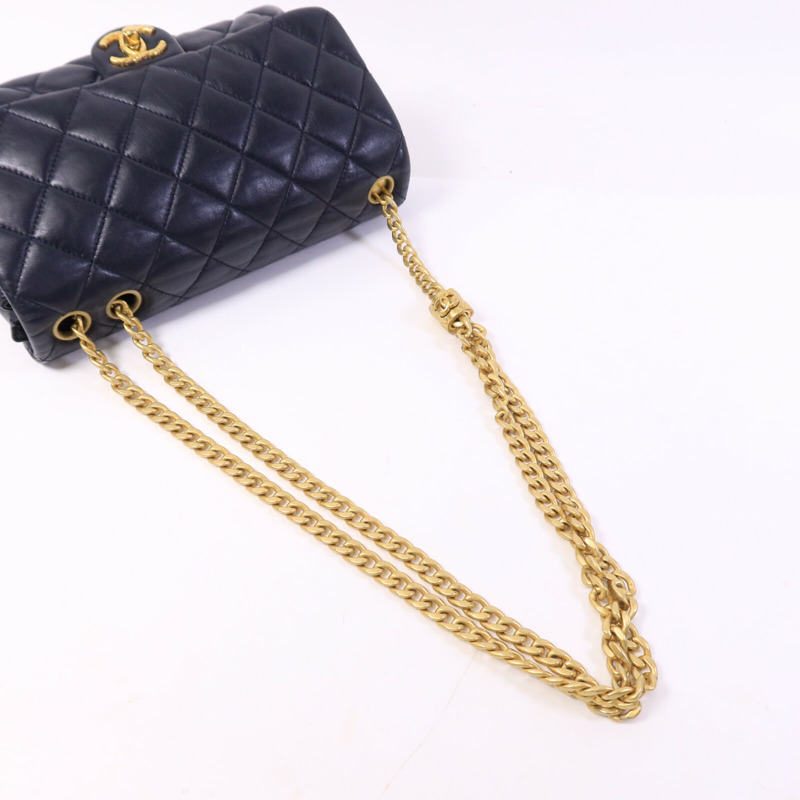 CHANEL 羊皮皮革Chain Shoulder Bag肩背袋-9