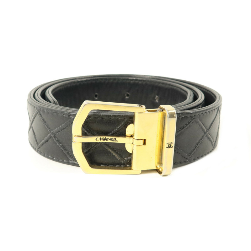 CHANEL 牛皮皮革Vintage Belt皮帶-2