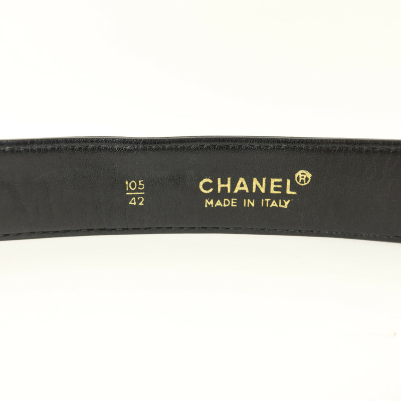 CHANEL 牛皮皮革Vintage Belt皮帶-6