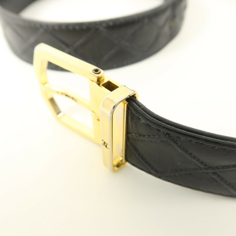 CHANEL 牛皮皮革Vintage Belt皮帶-10