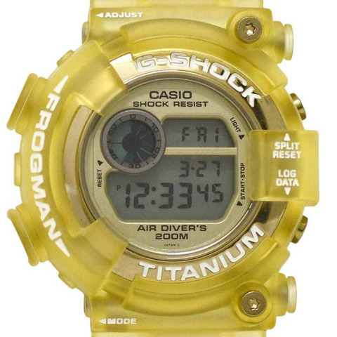 卡西歐 G-SHOCK Frogman DW-8201WC 男士手錶，橡膠錶帶，不鏽鋼錶殼，石英機芯，831*** 卡西歐