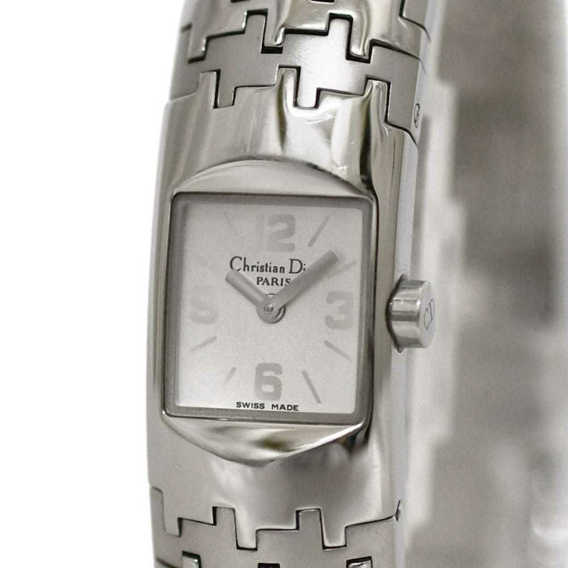 迪奧 (Christian Dior) 女士腕錶，白色錶盤，銀色 Diophilic D96-100，不鏽鋼材質，石英機芯，OC1***-1