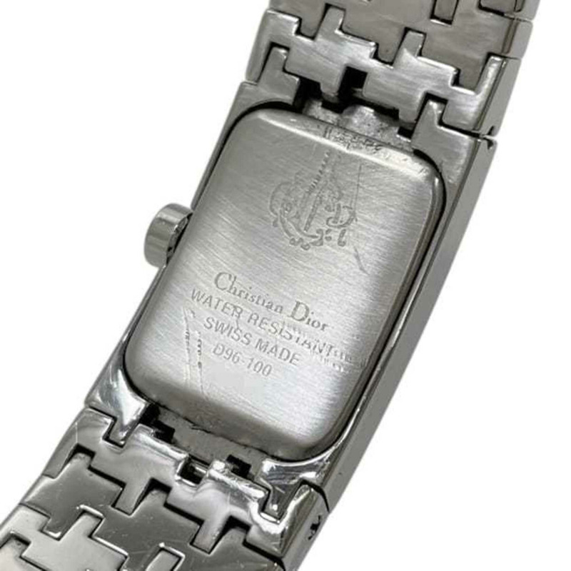 迪奧 (Christian Dior) 女士腕錶，白色錶盤，銀色 Diophilic D96-100，不鏽鋼材質，石英機芯，OC1***-3