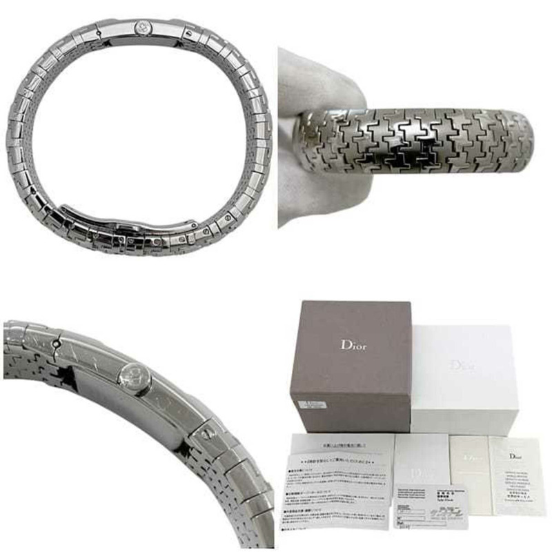 迪奧 (Christian Dior) 女士腕錶，白色錶盤，銀色 Diophilic D96-100，不鏽鋼材質，石英機芯，OC1***-4