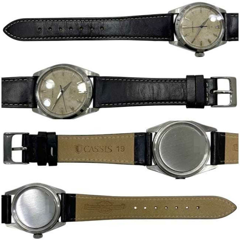 帝舵蠔式腕錶，米色、銀色、棕色，7934，手動上鍊，已翻新，不銹鋼錶殼，皮錶帶，216*** 帝舵-5