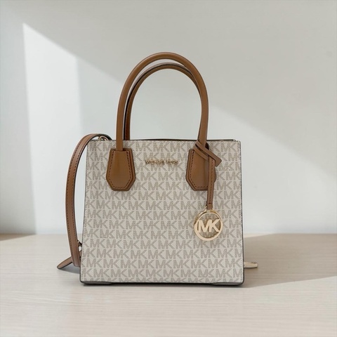 莉亞精品♡ MK老花琴譜包 咖色 二手美包