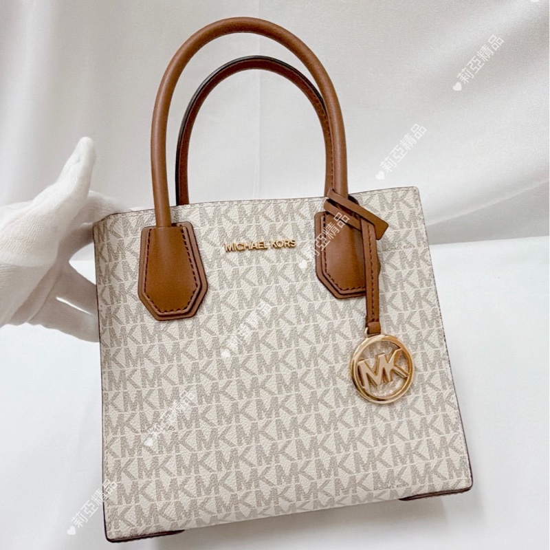 莉亞精品♡ MK老花琴譜包 咖色 二手美包-2