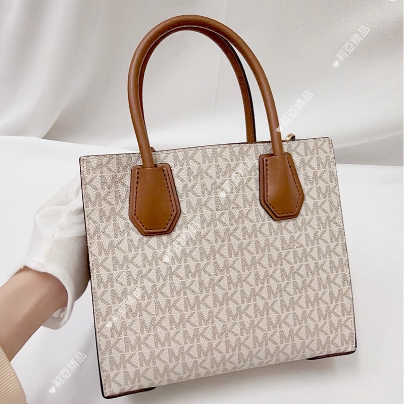 莉亞精品♡ MK老花琴譜包 咖色 二手美包-3