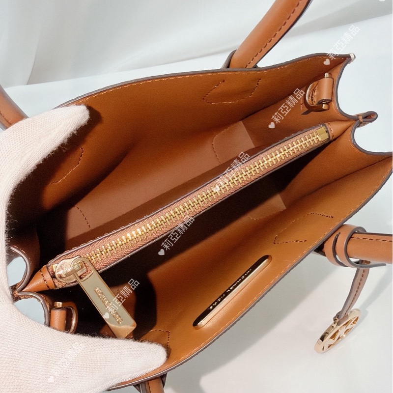 莉亞精品♡ MK老花琴譜包 咖色 二手美包-12