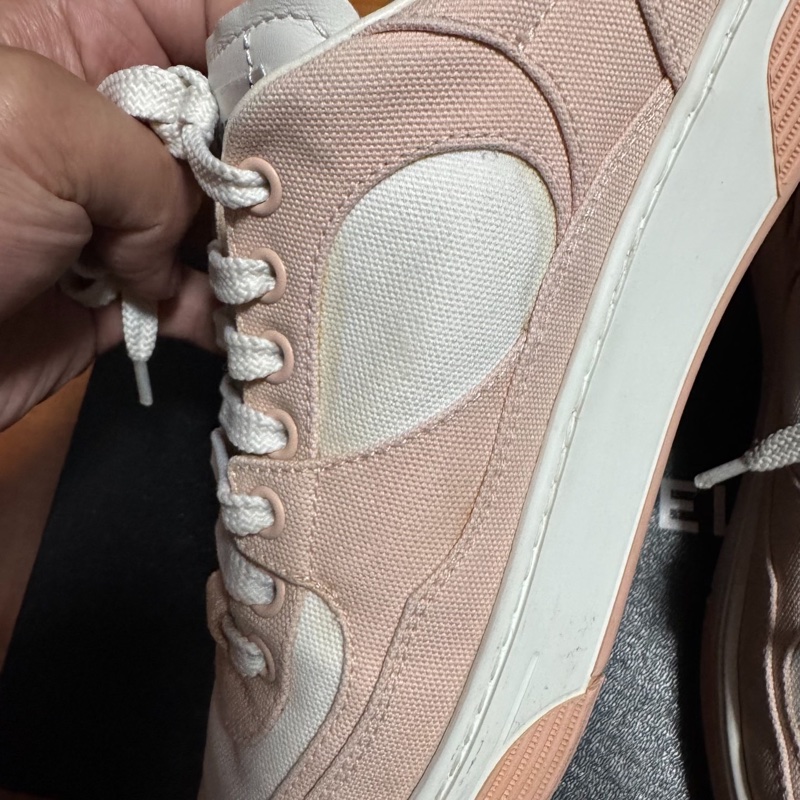 Chanel香奈兒24C雙C徽標帆布鞋 女款 淺粉 37.5碼-6