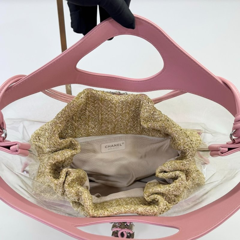 Chanel 31bag櫻花粉銀扣特別款 38×34×12 98新配件塵袋-4