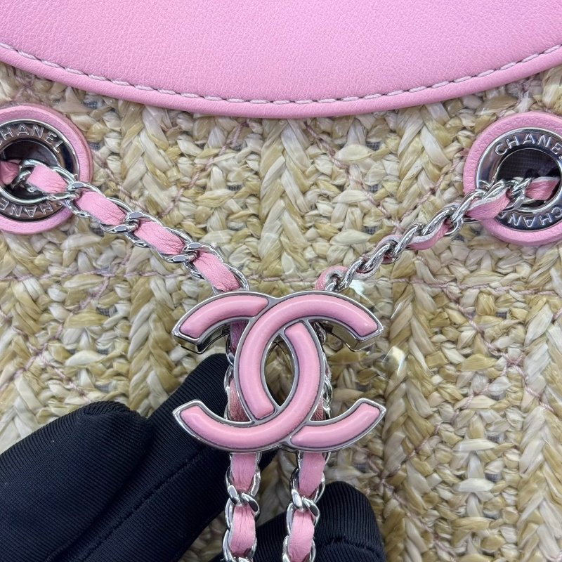 Chanel 31bag櫻花粉銀扣特別款 38×34×12 98新配件塵袋-5