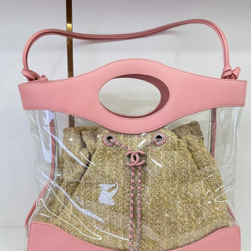 Chanel 31bag櫻花粉銀扣特別款 38×34×12 98新配件塵袋-8