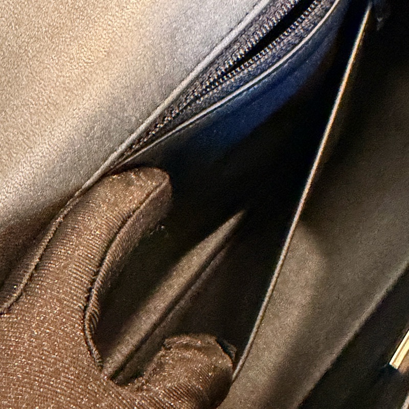 Chanel mini CF Coco20 銀黑灰羊皮銀黑釦-22